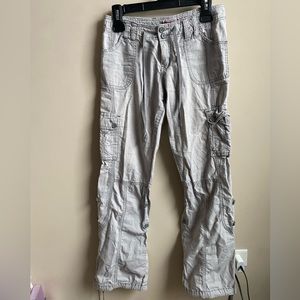 Unionbay tan/gray boot cut cargo pants good condition